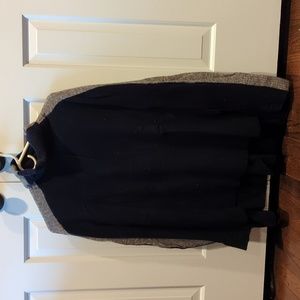 Navy/Grey Turtleneck Wool Sweater